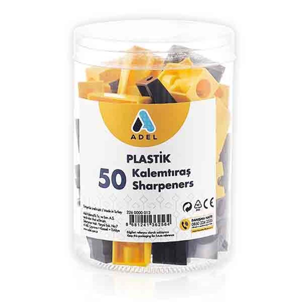 ADEL PLASTİK KALEMTRAŞ TEKLİ*50