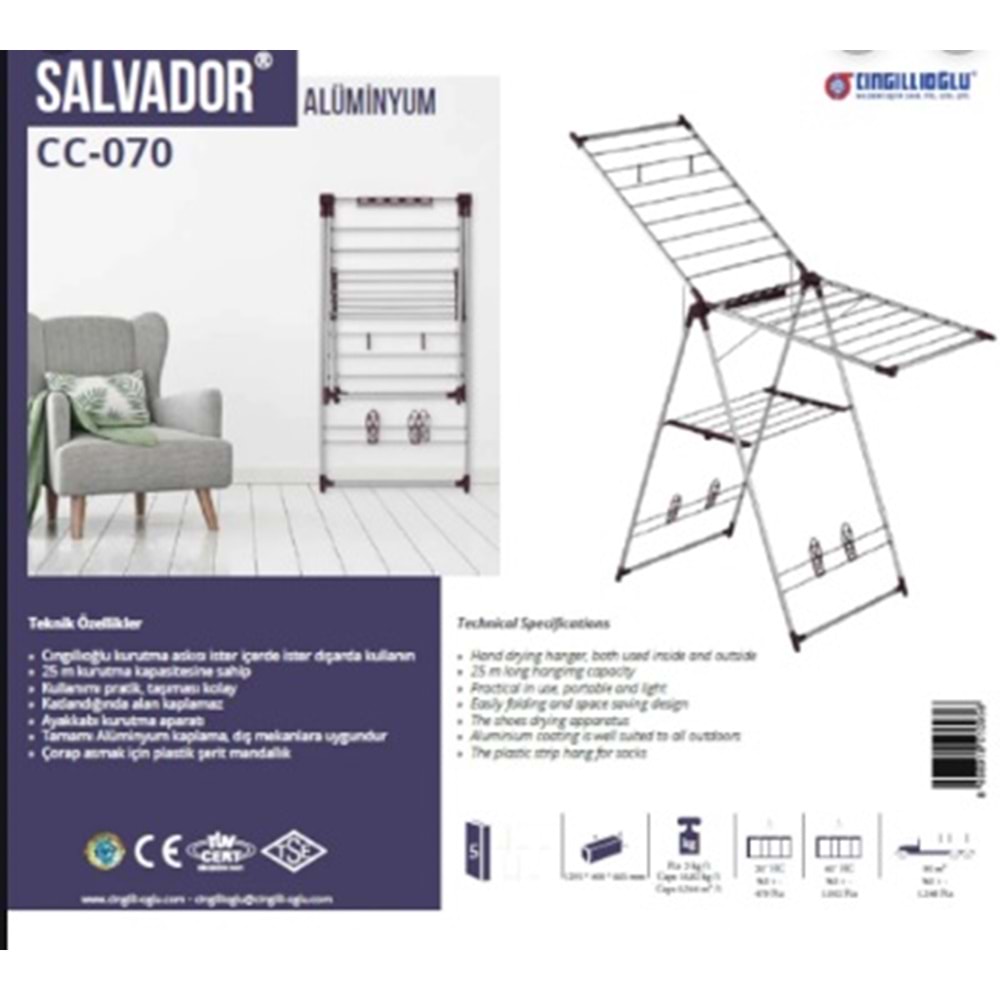 CINGILLIOĞLU 070 SALVADOR KURUTMALIK ALÜMİNYUM*5