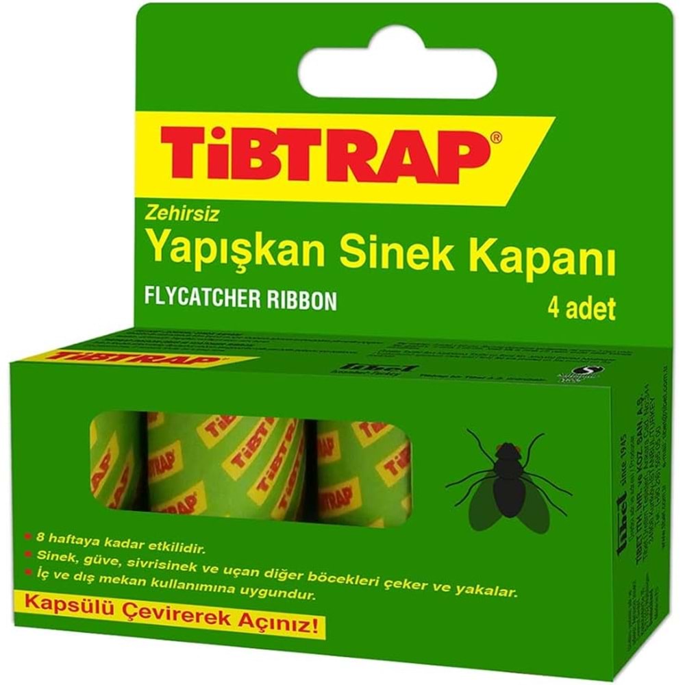 TİBTRAP SİNEK BANTI KAPANI ZEHİRSİZ 4LÜ*22*(264)