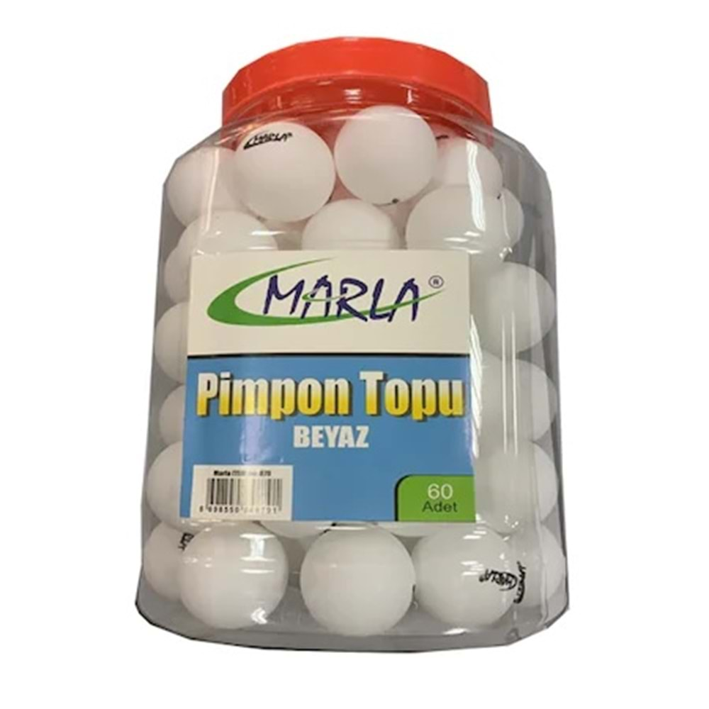 876 MARLA PİNPON TOPU TURUNCU-BEYAZ-RENKLİ*60