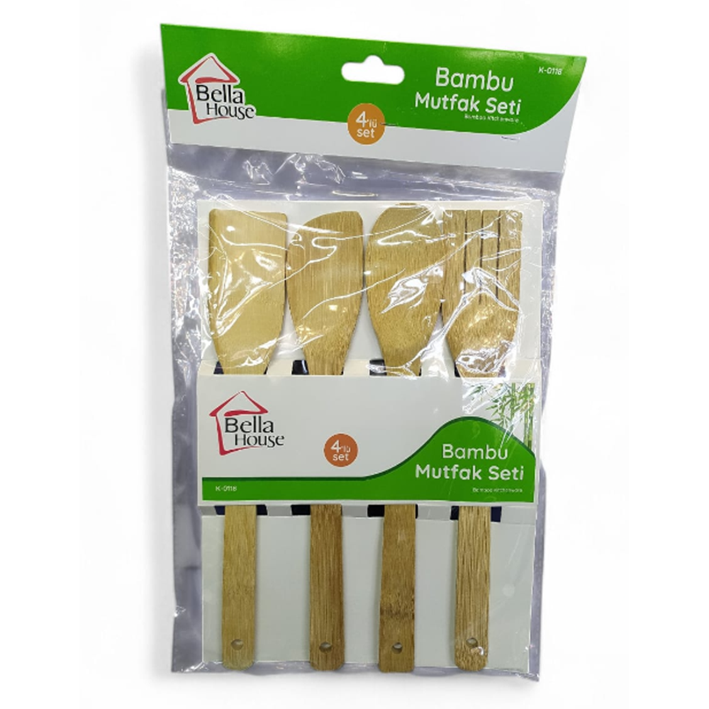 BELLA HOUSE K0118 BAMBU MUTFAK SETİ 4LÜ*160