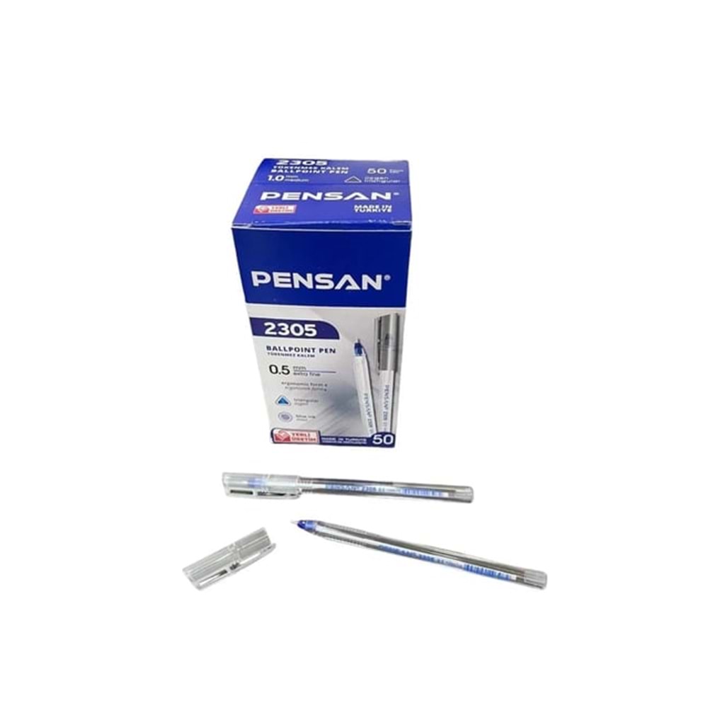 PENSAN 2305 TÜKENMEZ KALEM ÜÇGEN MAVİ*50