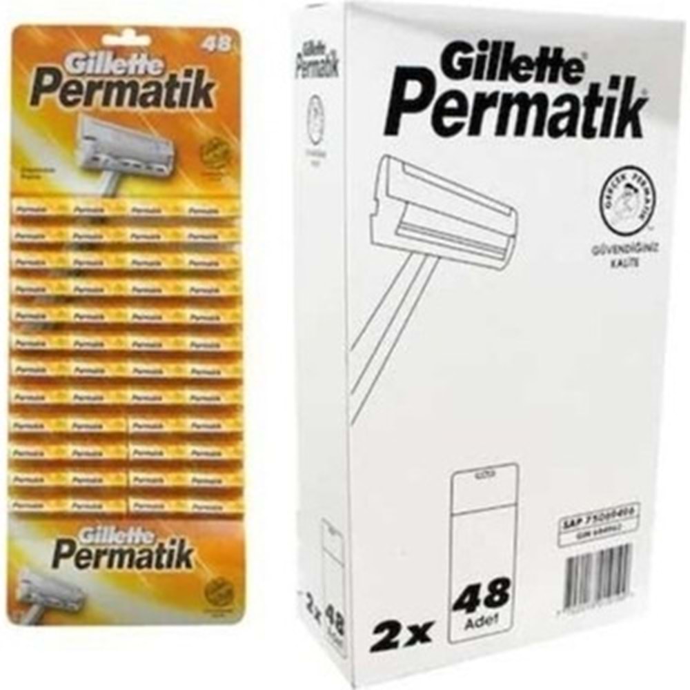 GİLLETTE PERMATİK TEK KARTELA*96*15