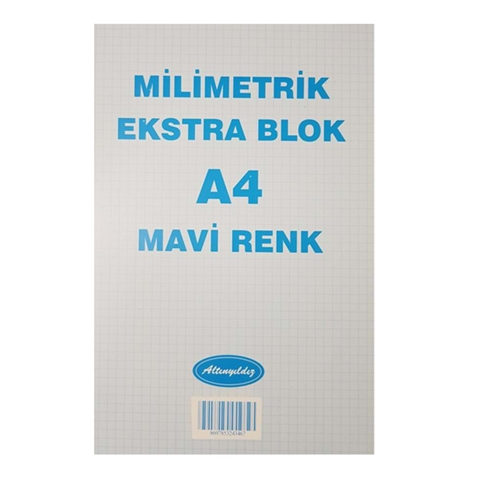 A-4 MİLİMETRİK DEFTER MAVİ