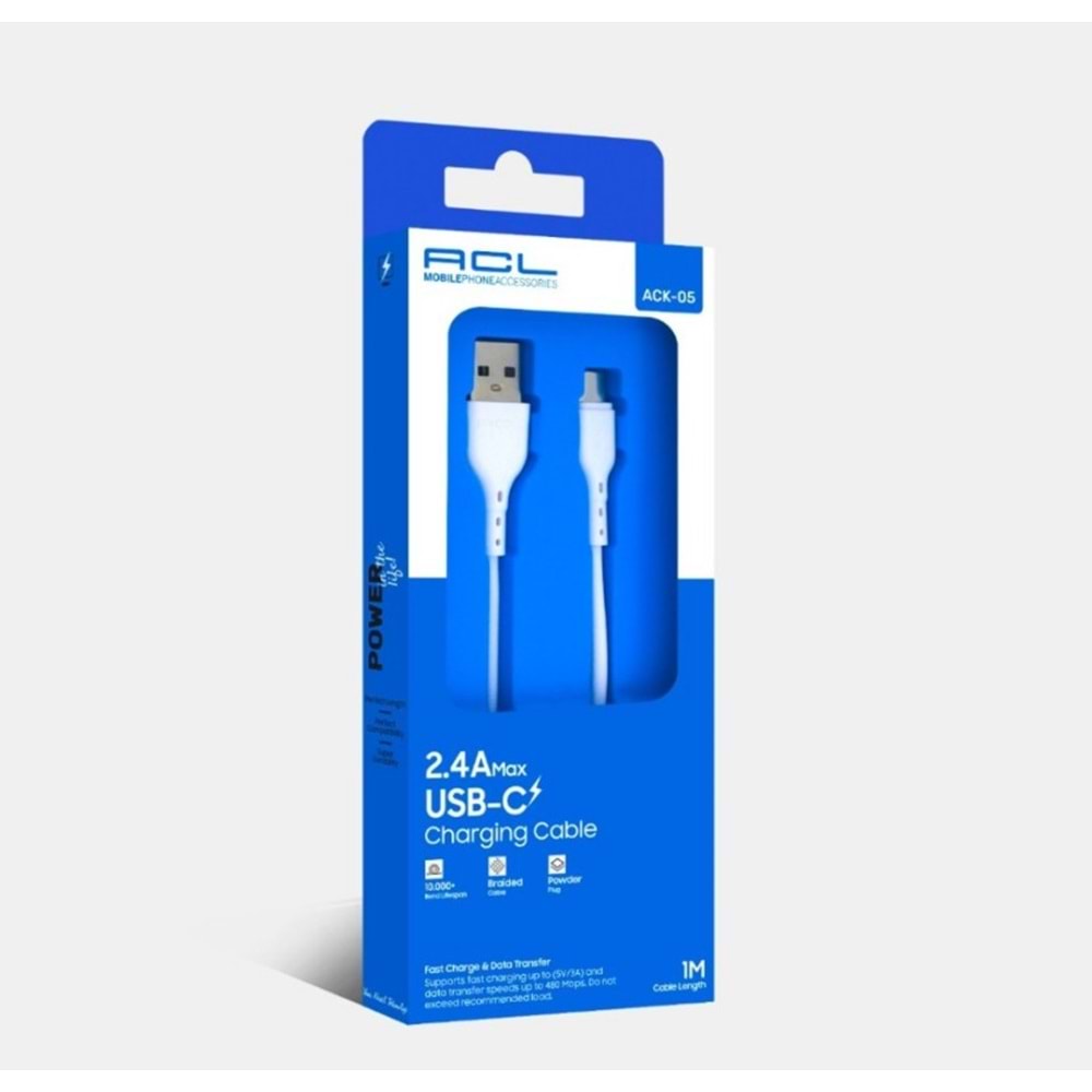 ACK05 ACL ŞARJ KABLO TYPE-C 2A*20