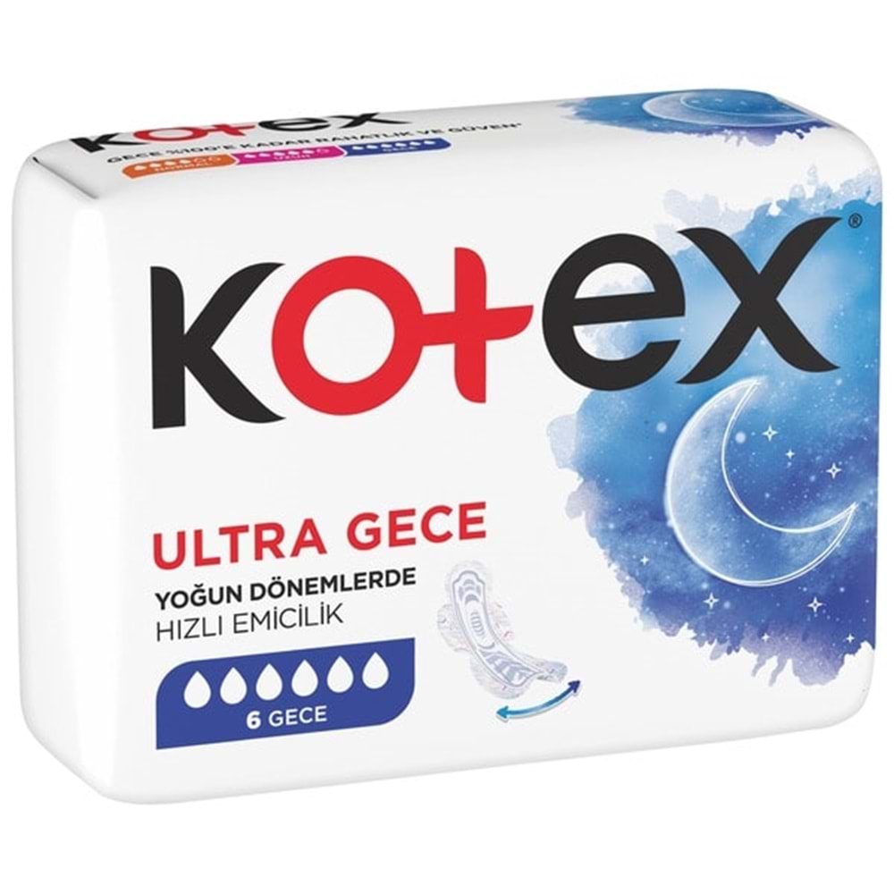 KOTEX ULTRA GECE PED 6 LI*24