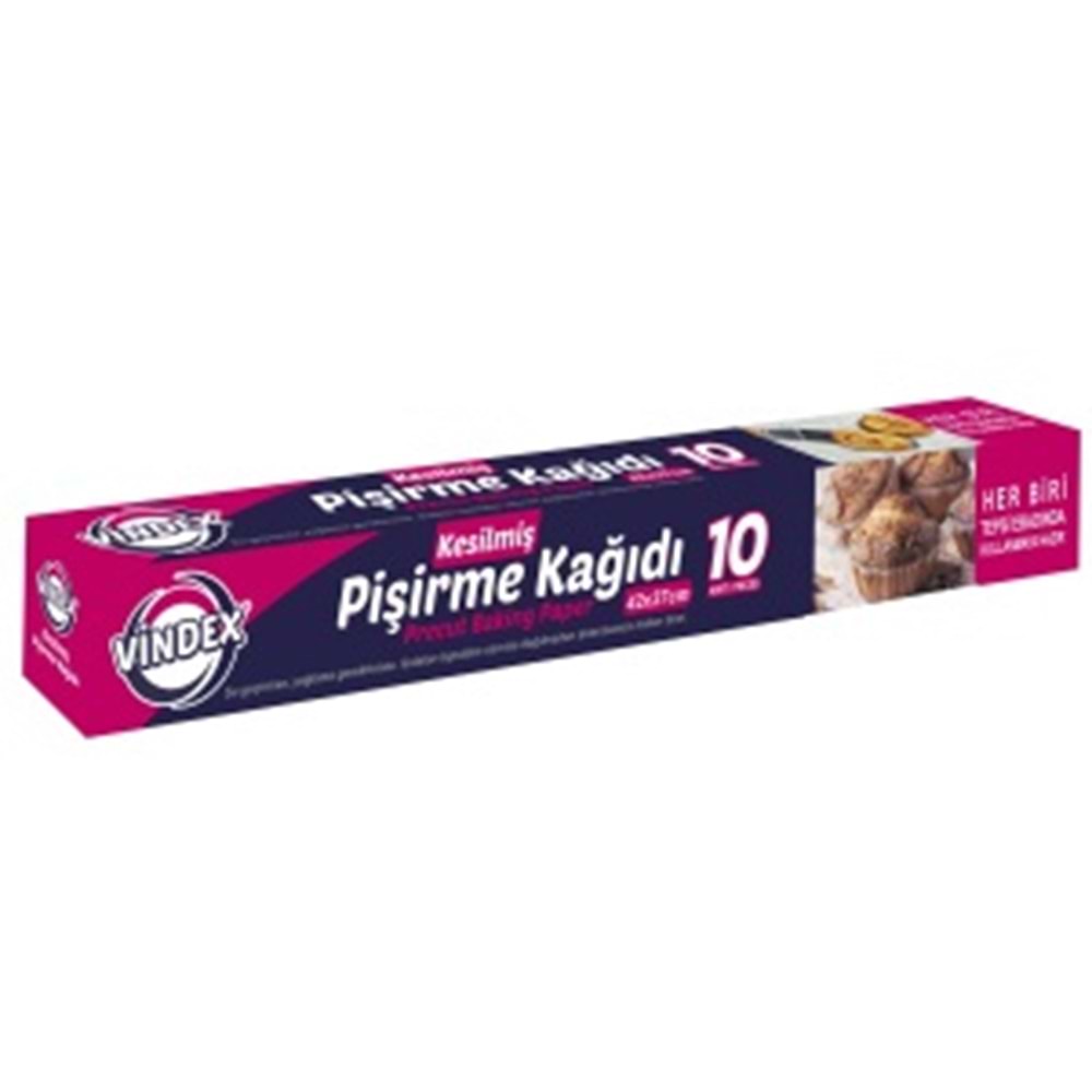 1211104 VİNDEX PİŞİRME KAĞIDI HAZIR KESİLMİŞ 10 LU*24
