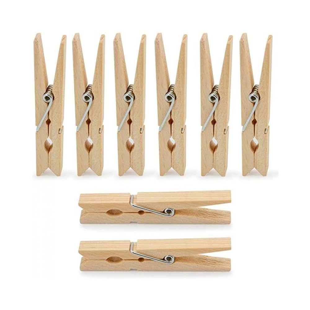 056 AKYAZI NRX125 AHŞAP ÇAMAŞIR MANDAL 24 LÜ