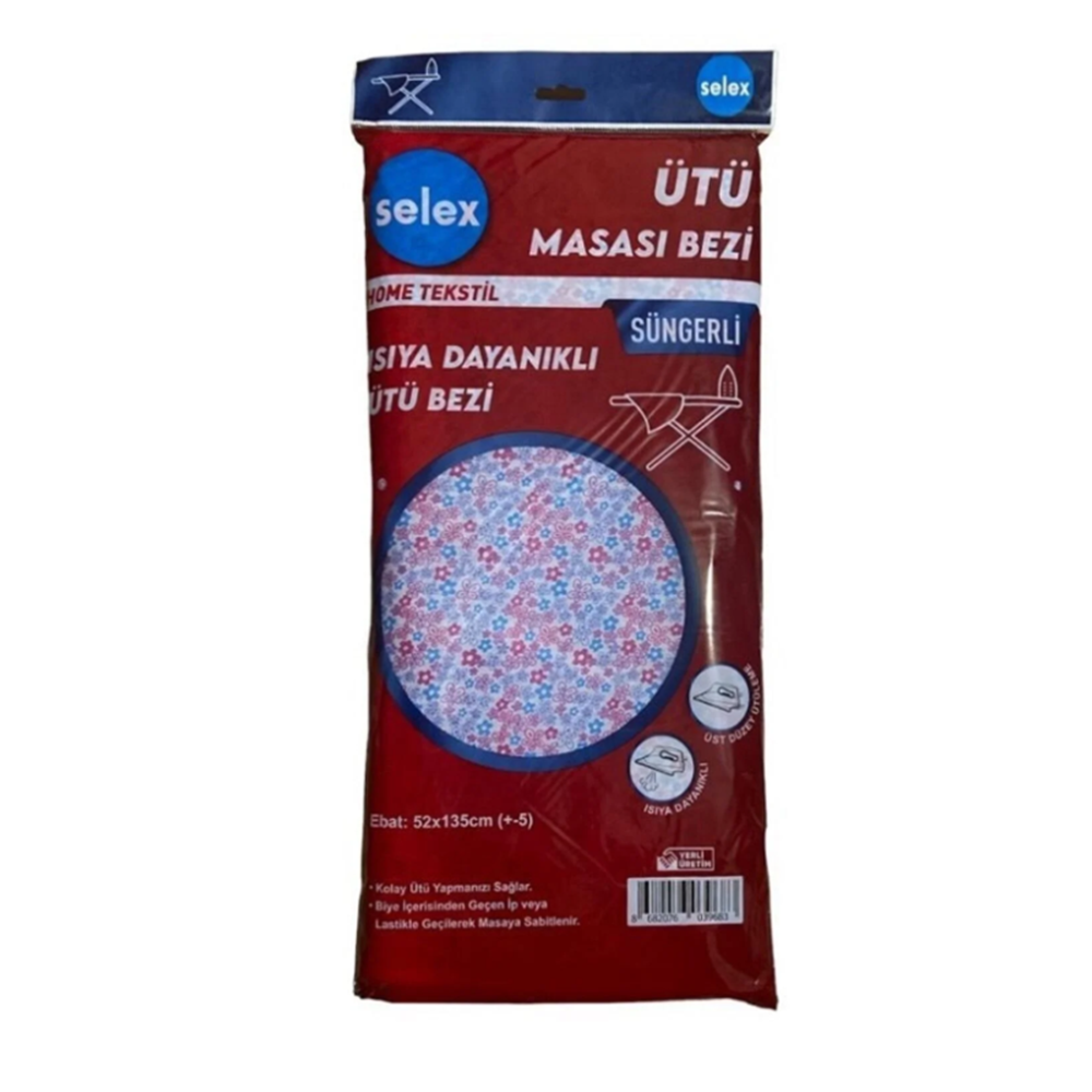 SELEX ÜTÜ MASASI BEZİ SÜNGERLİ 52X135*100