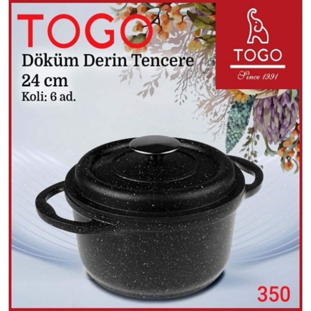 350 TOGO TENCERE DERİN DÖKÜM 24 CM DEMİR KAPAK*4