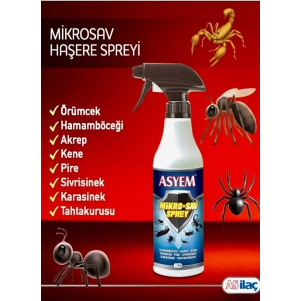 ASYEM MİKRO-SAV SPREY 450 ML*24