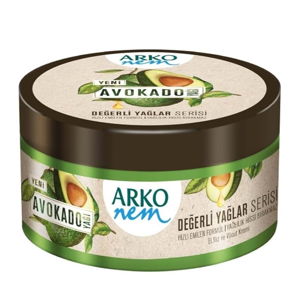 ARKO KREM AVAKADO YAĞI 250 ML*2*12