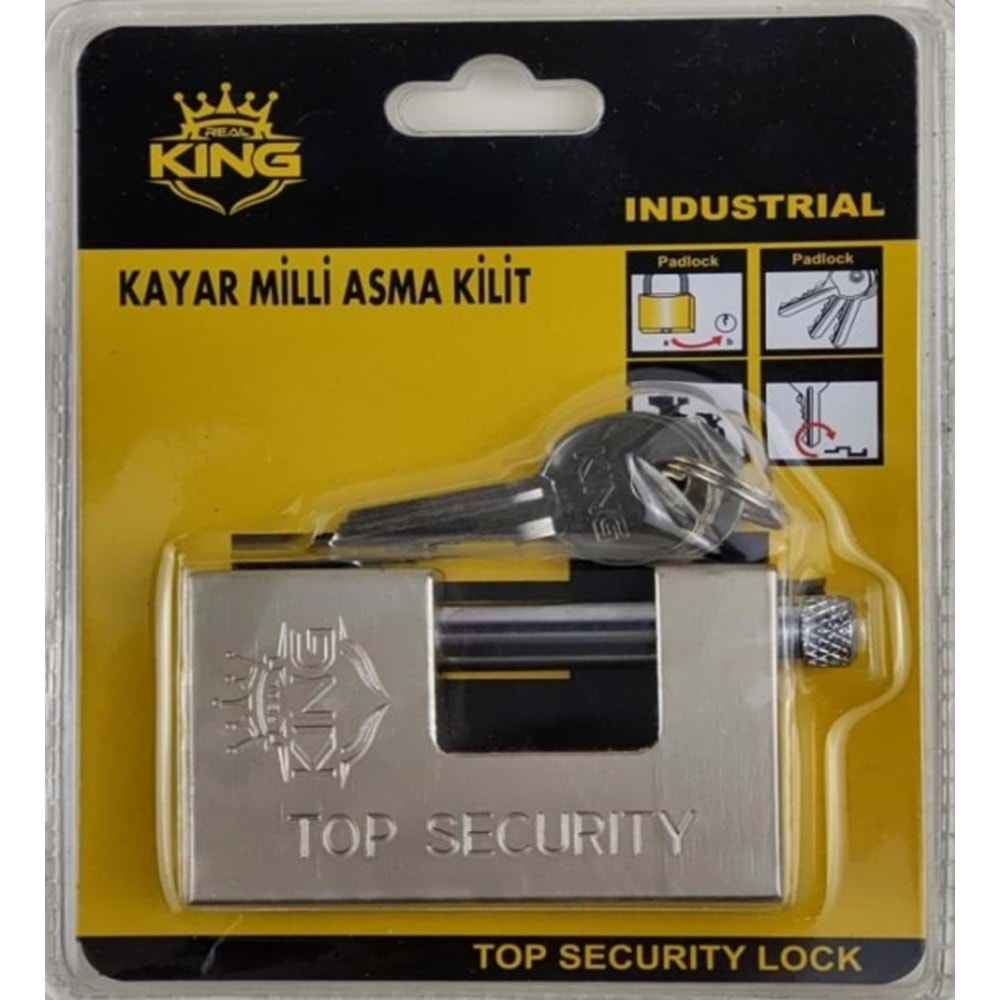 REAL KING KAYAR MİLLİ ASMA KİLİT 60 MM*6 kutulu