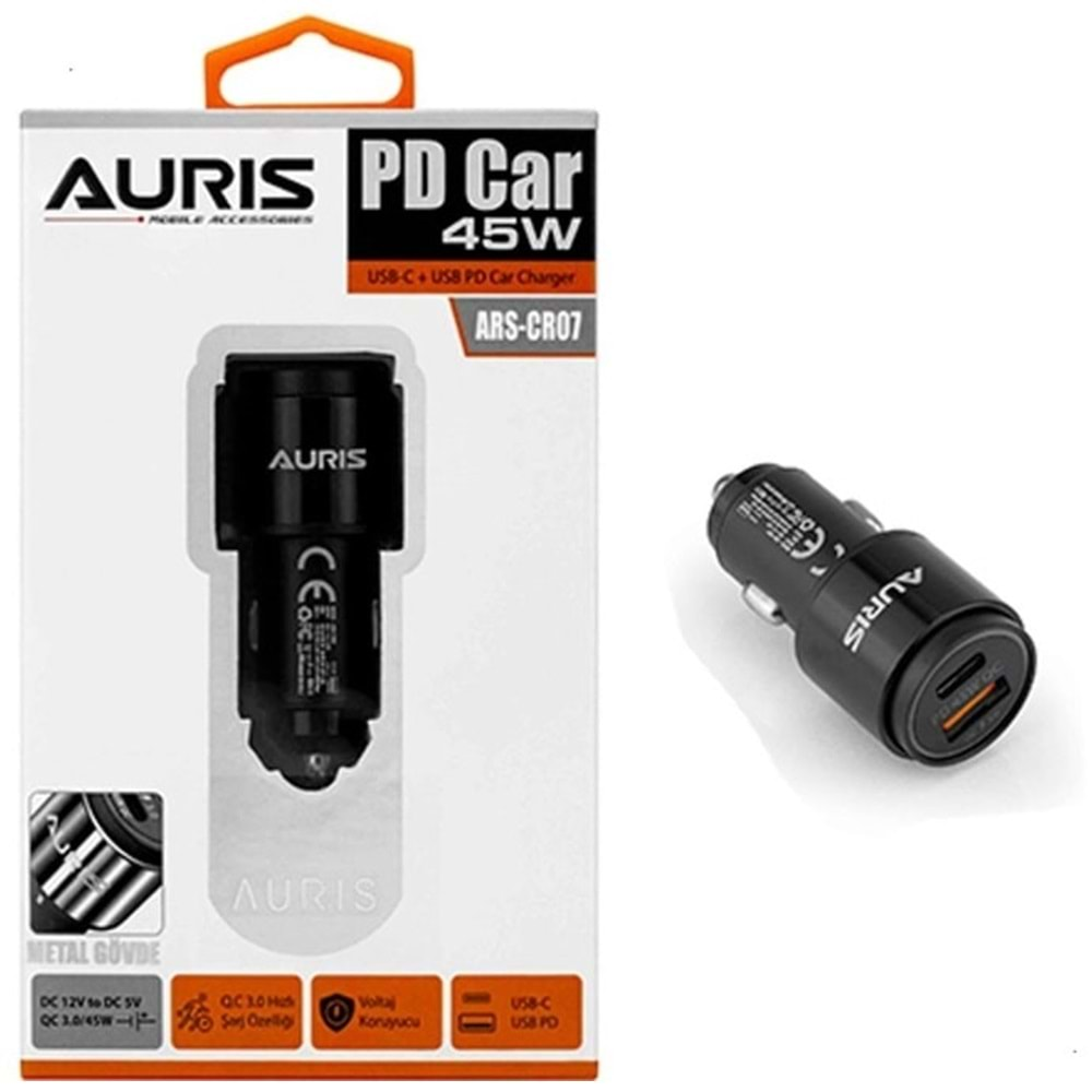 ARS-CR07 AURİS ARAÇ ŞARJ BAŞLIK PD CAR 45W*20