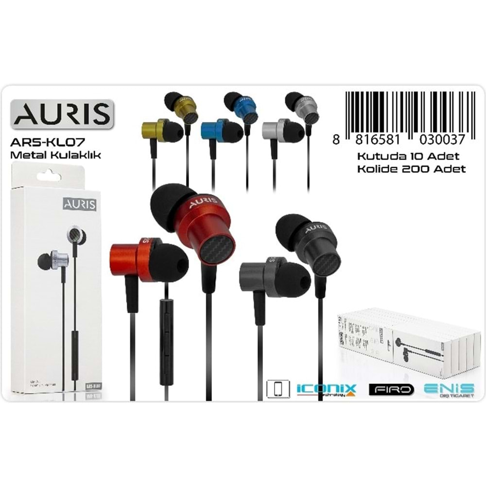 ARS-KL07 AURİS KULAKLIK METAL*10