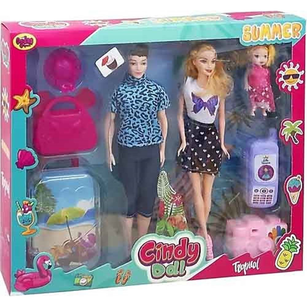 02455 CİNDY DOLL TATİL SETİ BEBEK*12