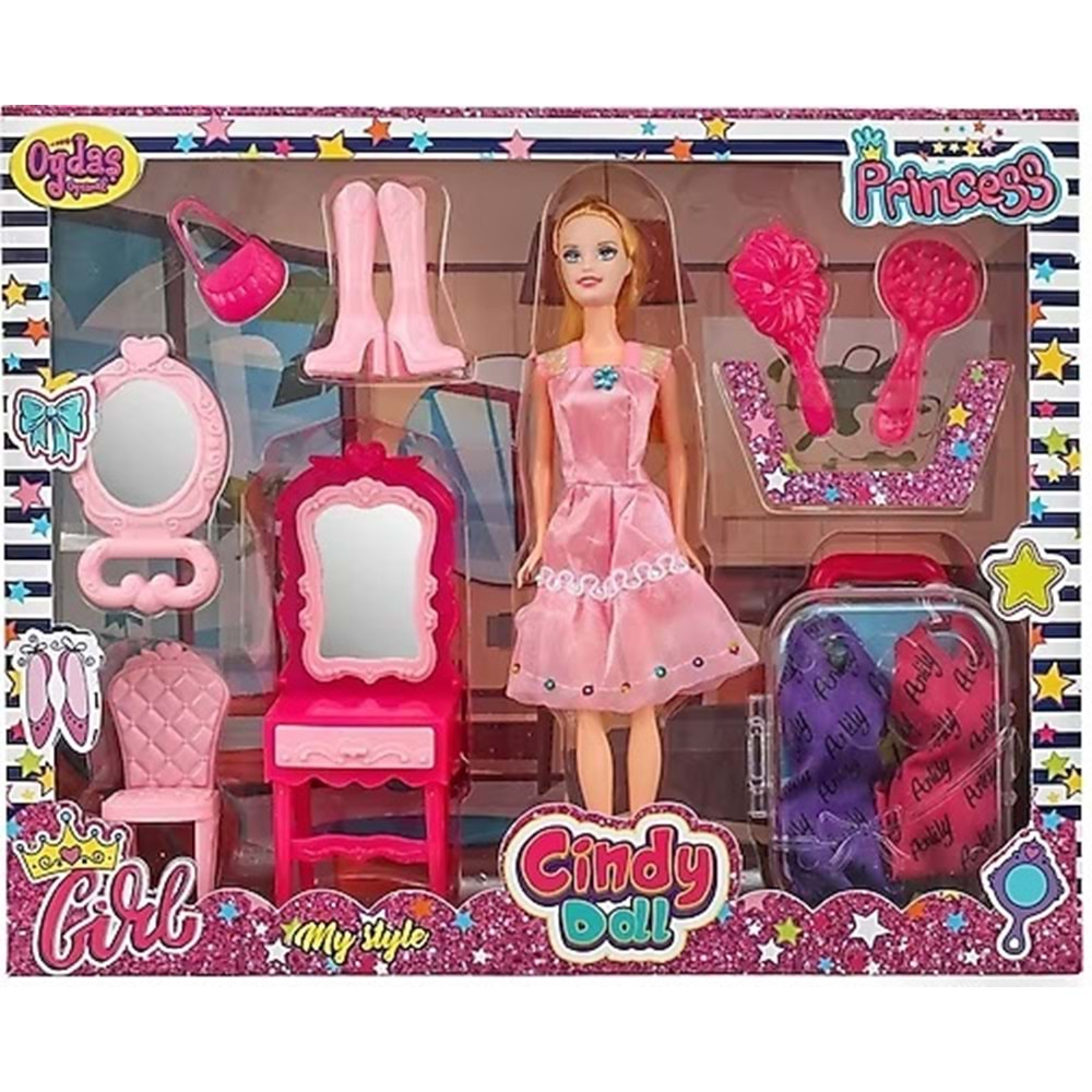 02454 CİNDY DOLL BAVULLU BEBEK KUTULU*36