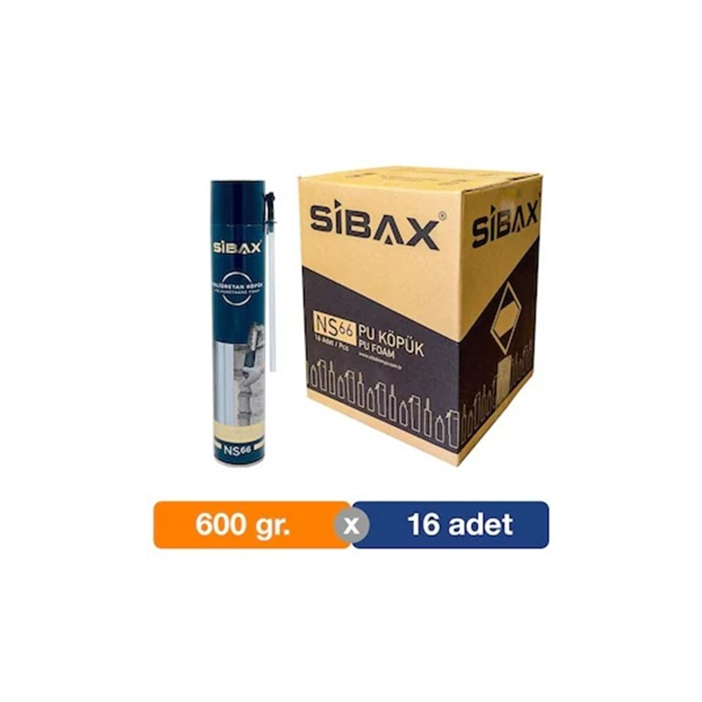 SİBAX NS66 İNŞAAT KÖPÜK 600 GR*16