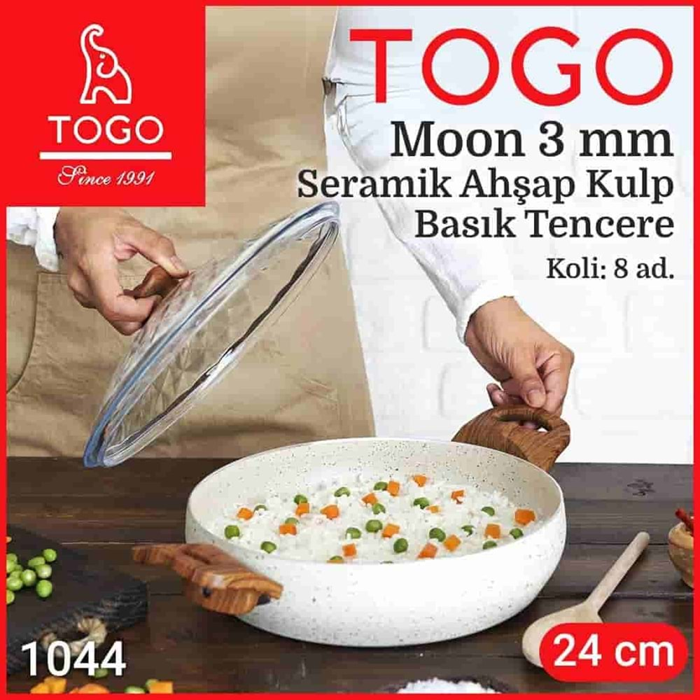 1044 TOGO ULTA GRANİT BSK TENCERE AHŞAP KULP 24 CM *6