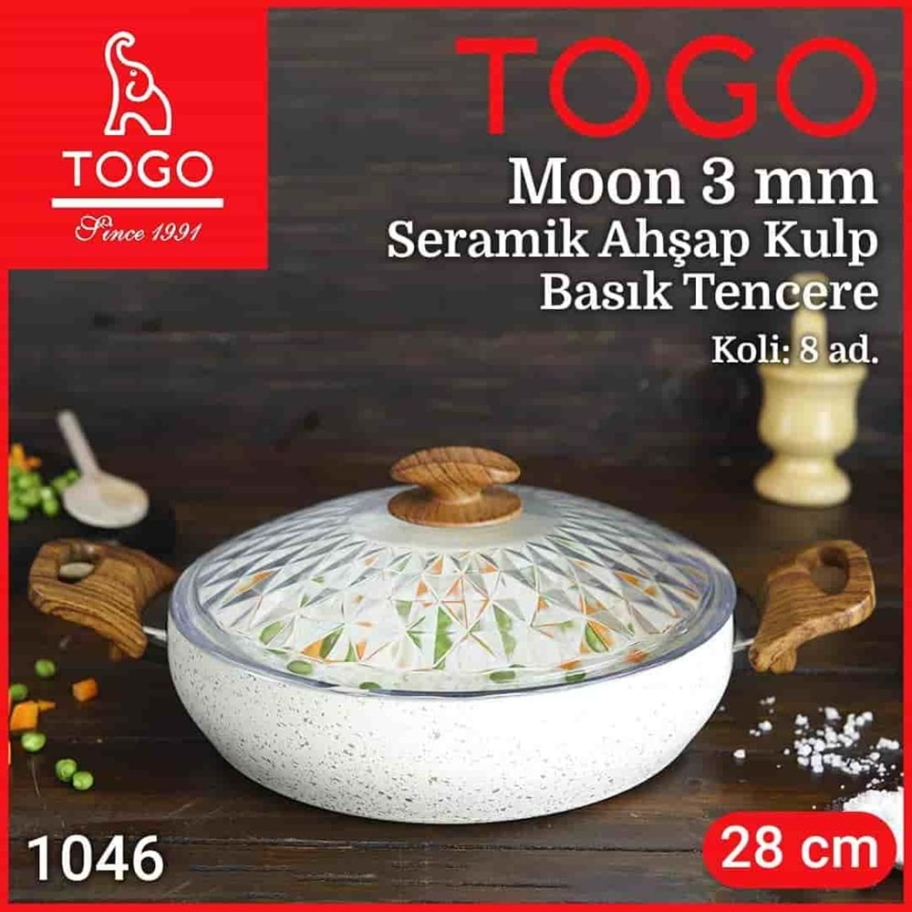 1046 TOGO ULTA GRANİT BSK TENCERE AHŞAP KULP 28 CM *6