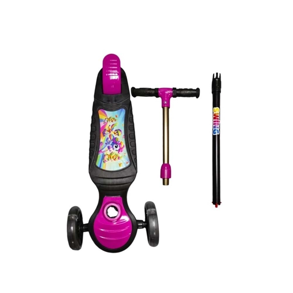 SWİNG SCOOTER PEMBE IŞIKLI (KUTULU)