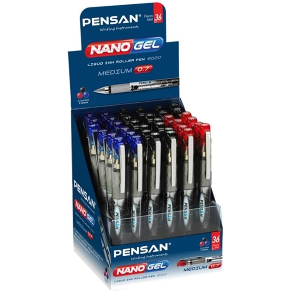 PENSAN 6020 NANO GEL TÜKENMEZ KALEMİ RENKLİ*36
