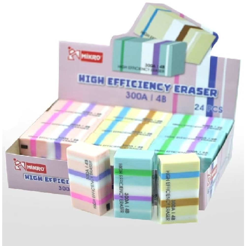 MİKRO 300A 4B HİNG EFFICIENCY ERASER SİLGİ*24