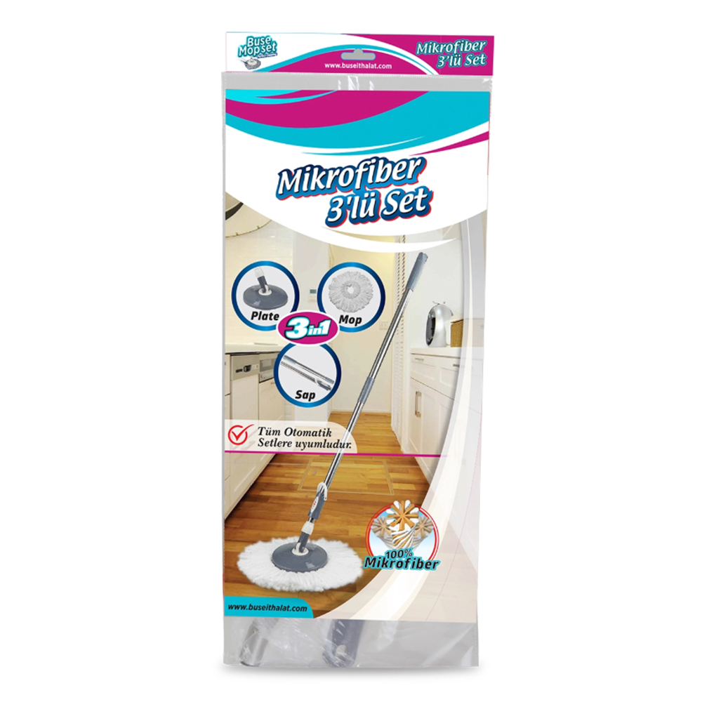 MR PRATİK BU107 MİCROFİBER 3 LÜ SET METAL SAP*12