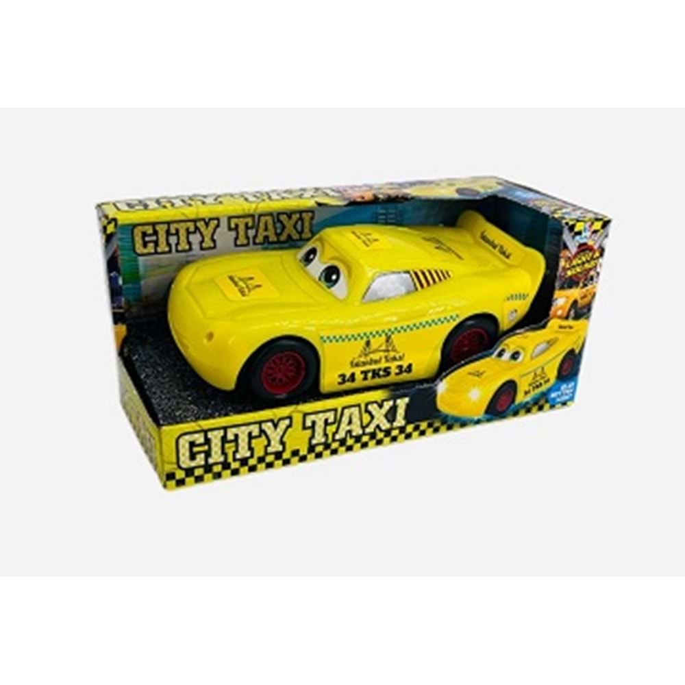 CAN ALİ TOYS CNL1914S2 CITY TAKSİ SÜRTMELİ TAKSİ ARABA*84