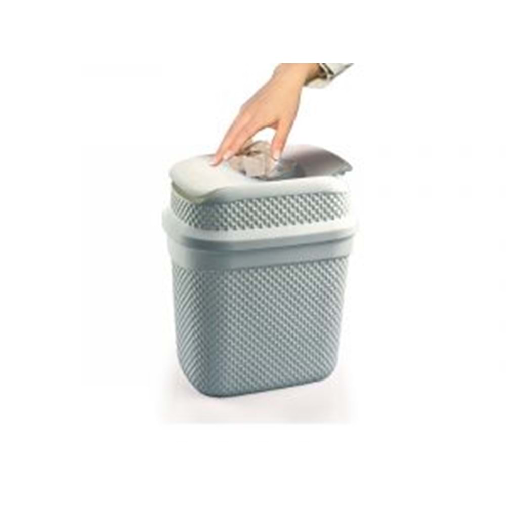ÜÇSAN M133 DAMLA DESEN GİRDAP ÇÖP KOVASI 11 LT*12