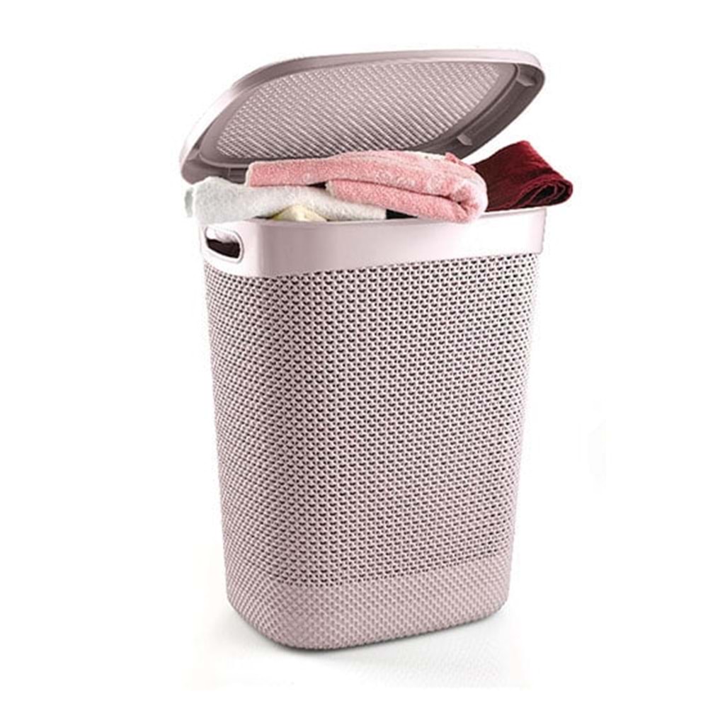 ÜÇSAN M170 DAMLA DESEN KİRLİ ÇAMAŞIR SEPET 43 LT*6