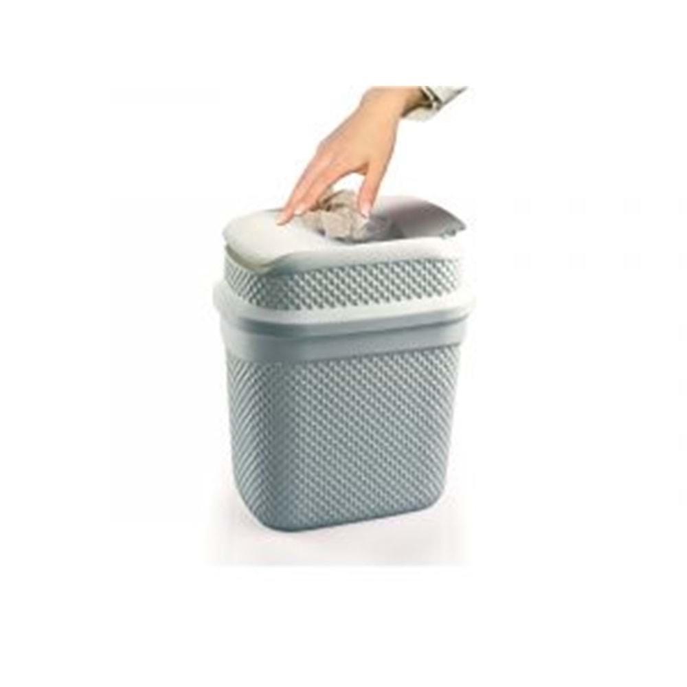 ÜÇSAN M134 DAMLA DESEN GİRDAP ÇÖP KOVASI 16 LT*6