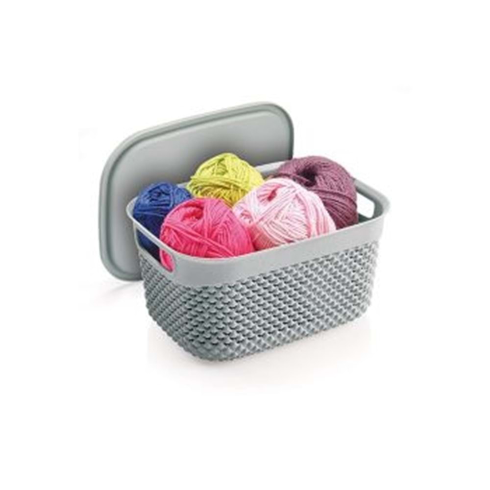 ÜÇSAN M1162 DAMLA DESEN KAPAKLI SEPET 3,3 LT*24
