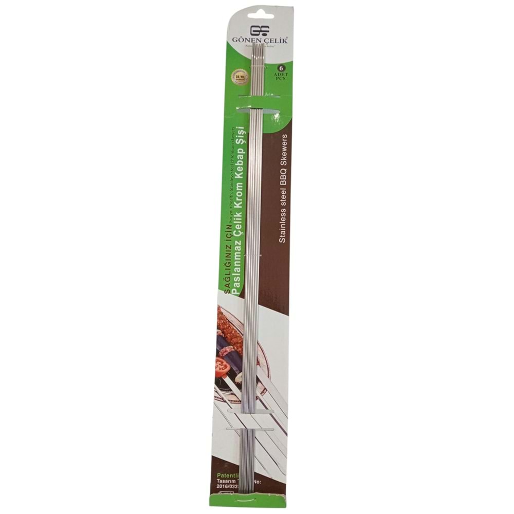 GÖNEN 6LI YASSI CİĞER ŞİŞ 5MM 50CM