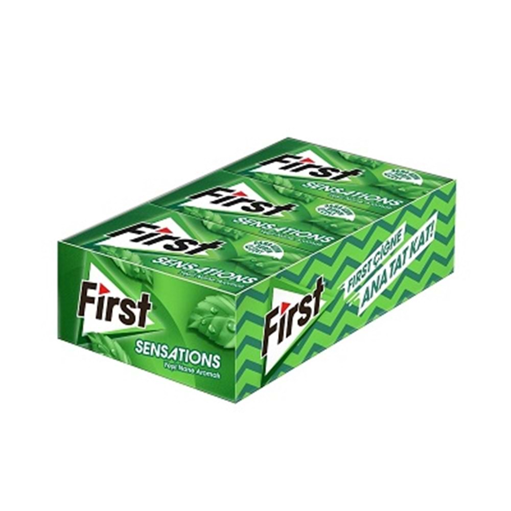 FİRST SAKIZ SENSATIONS YEŞİL NANE AROMALI*12