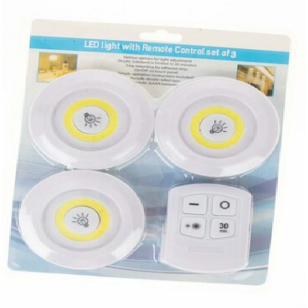 YAKUT 12965 KUMANDALI 3 LÜ LED SET *48