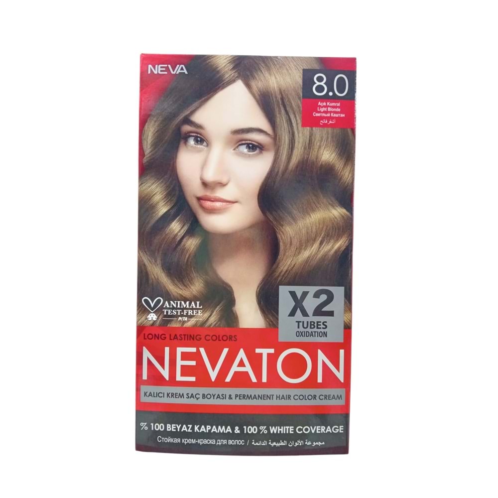 NEVATON SAÇ BOYASI SET 8.0 AÇIK KUMRAL