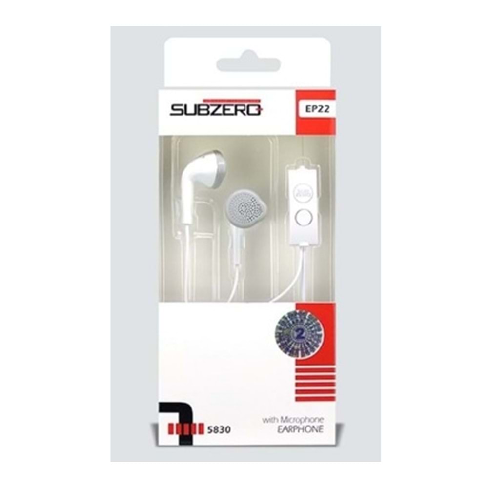 EP22 SUBZERO BEYAZ KULAKLIK MİKROFONLU*10