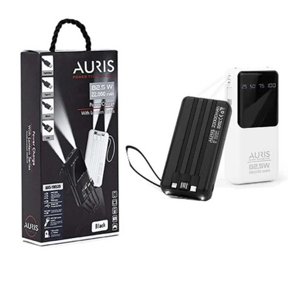 YM539 AURIS POWERBANK 22000 mAH LCD+KABLOLU