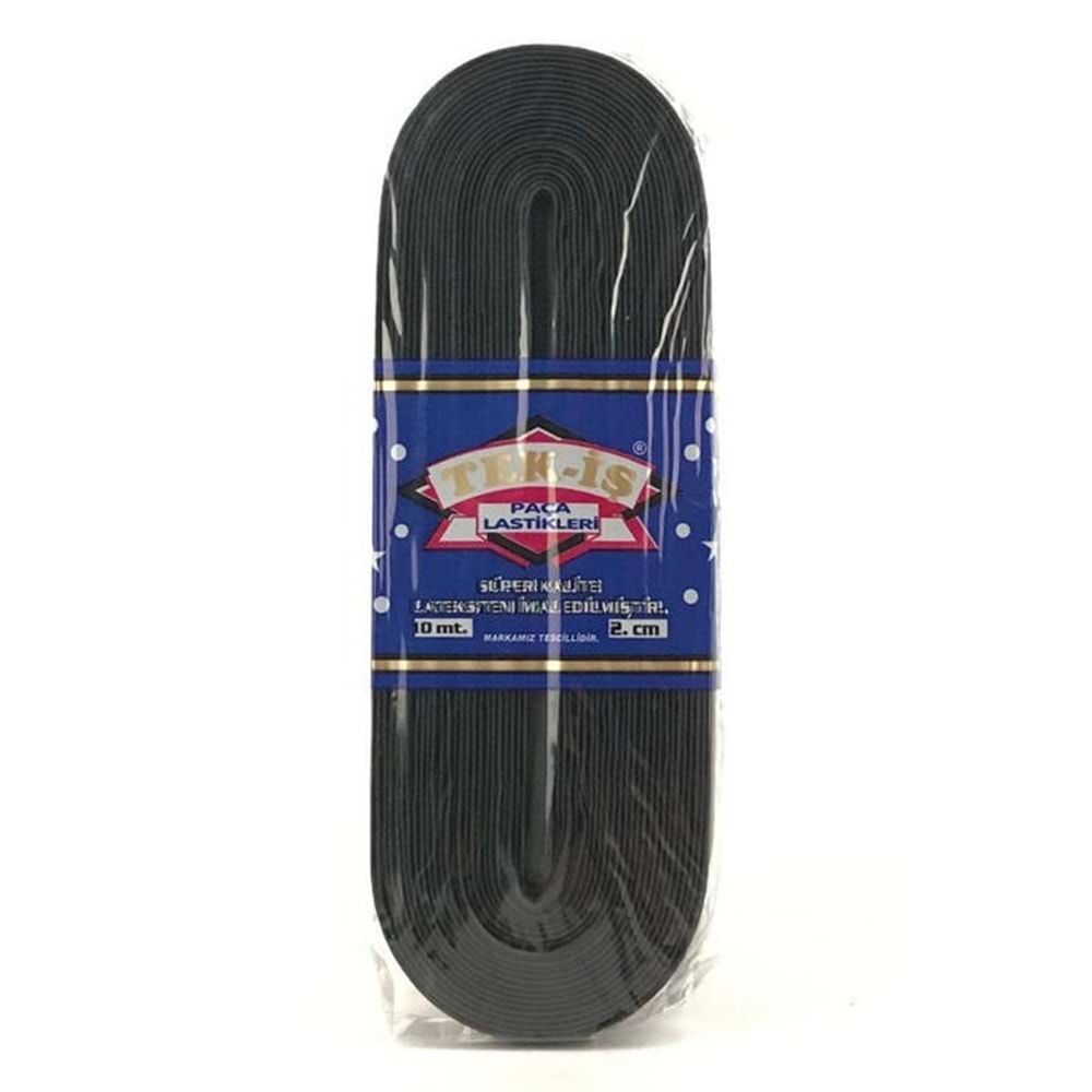 ÇEVİK ENLİ ÇAMAŞIR LASTİK 2 CM 10MT SİYAH *50