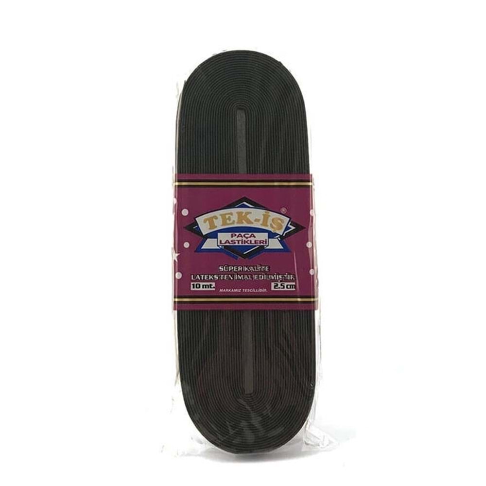 ÇEVİK ENLİ ÇAMAŞIR LASTİK 2.5 CM 10MT SİYAH *50