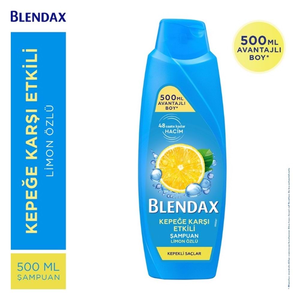BLENDAX KEPEĞE KARŞI ŞAMPUAN 500 ML*6*12