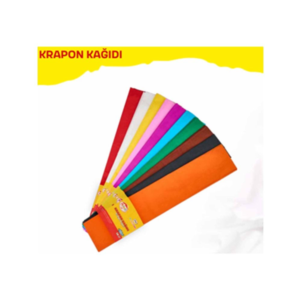 MİLEO 1726 KRAPON KAĞIDI 10 RENK KARIŞIK 50X200CM