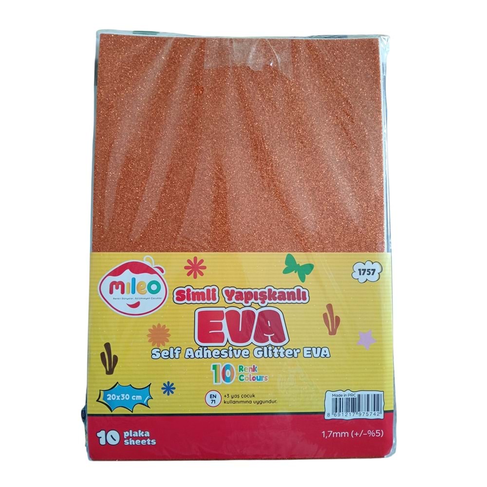 MİLEO 1757 EVA SİMLİ YAPIŞKANLI 20X30 10LU KARIŞIK