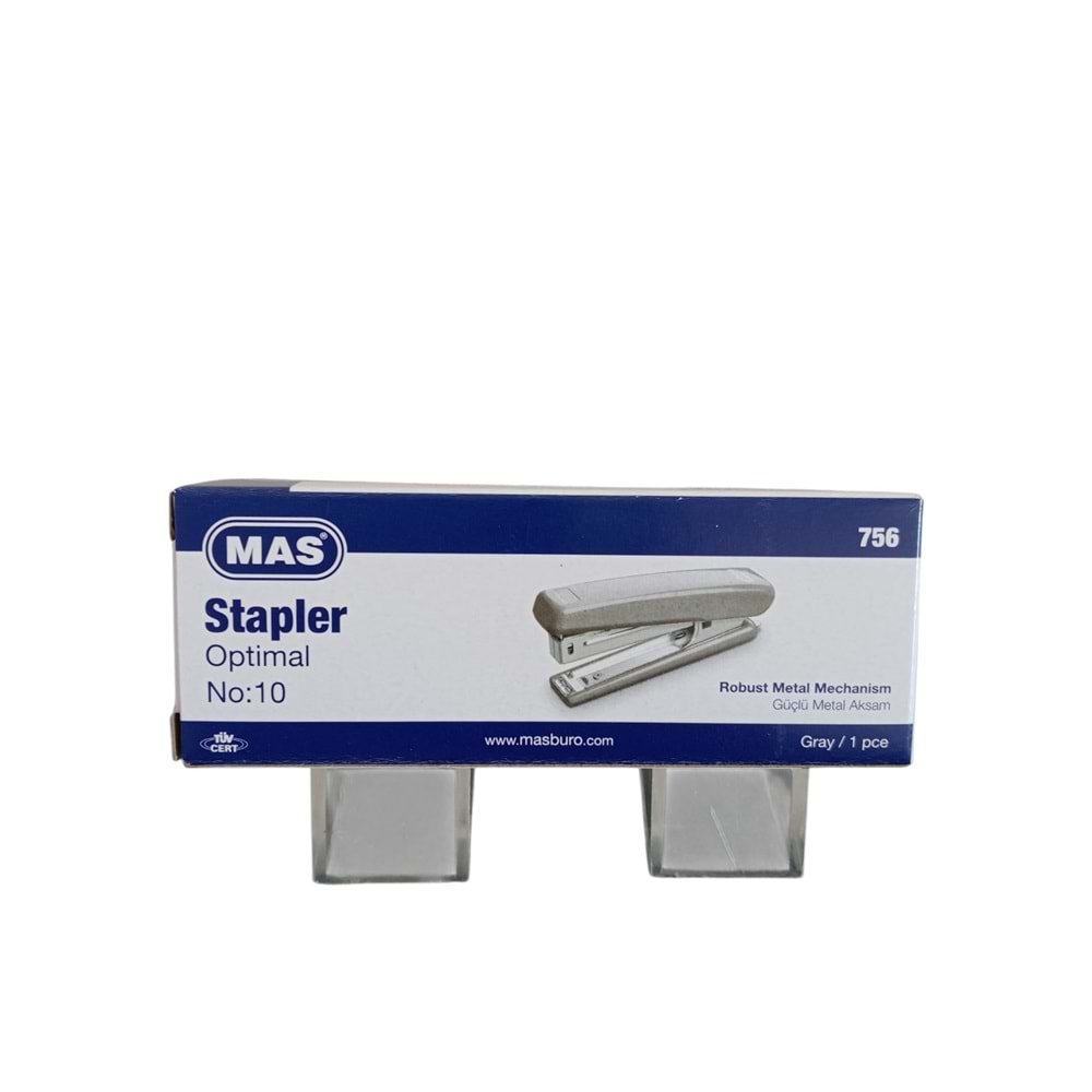 MAS 756 OPTİMAL TEL ZIMBA MAKİNESİ NO 10 GRİ