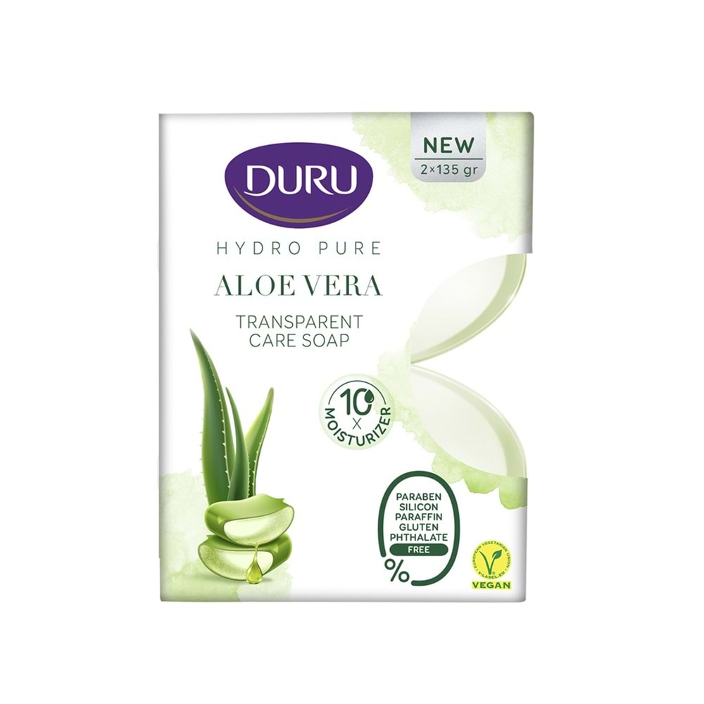DURU HYDROPURE ALOE VERA BAKIM SABUNU 2X135G *18