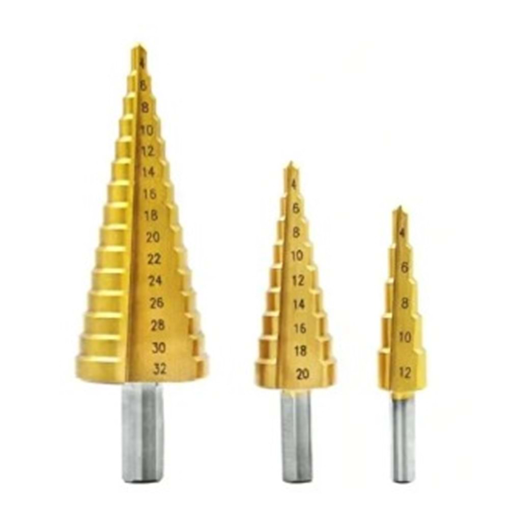 ÖZS2291 DMAX KADEMELİ MATKAP UÇ SETİ 3 PRÇ.*50