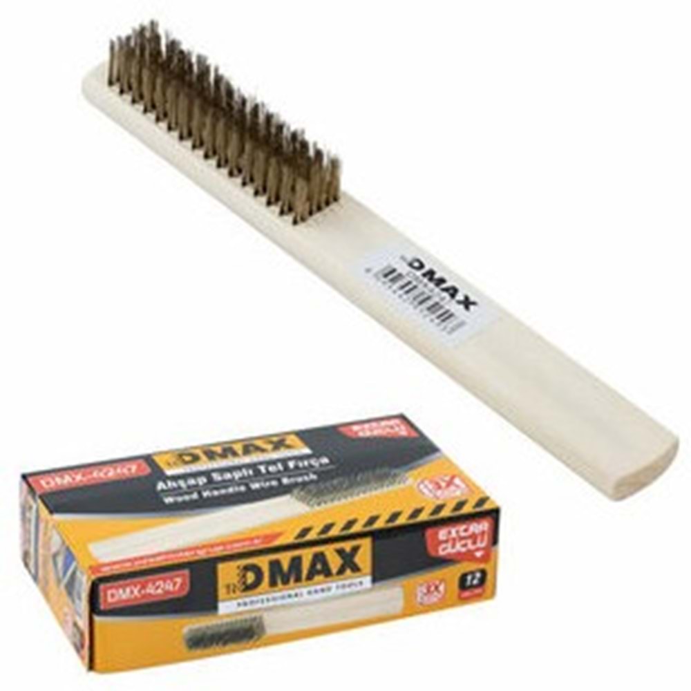 DMX4247 DMAX AHŞAP SAPLI TEL FIRÇA*12