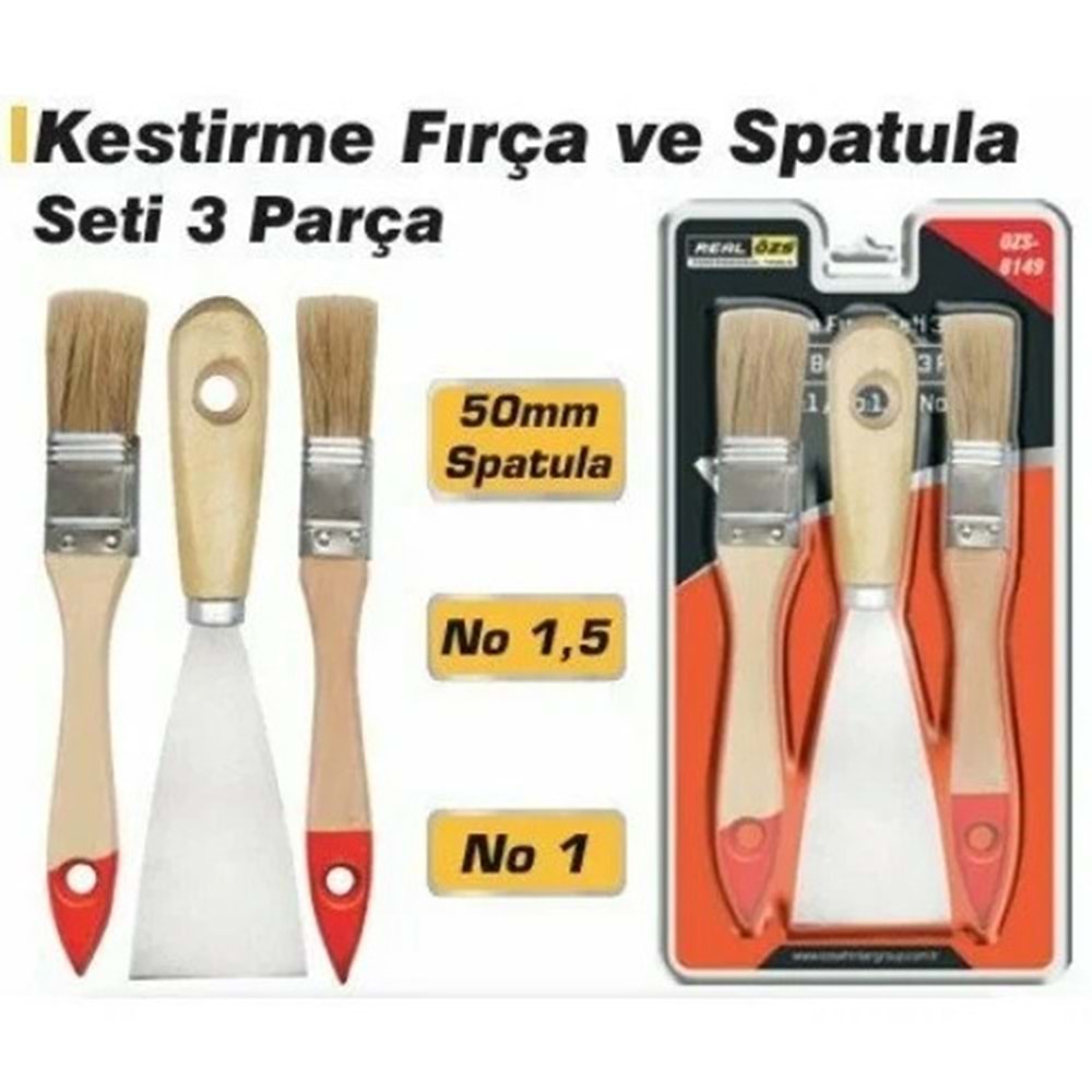 ÖZS8148 REAL KESTİRME FIRÇA VE SPATULA SETİ*240