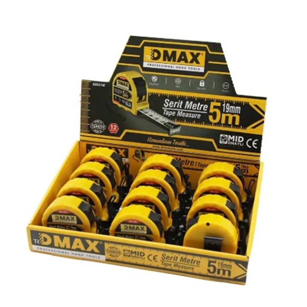 DMX4746 DMAX ŞERİT METRE 5MT 19MM*12